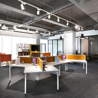 Estación de Trabajo Modular Moderna de 120 Grados para Computadora, Escritorio de Oficina con División Personalizable Diseñado en Fábrica
