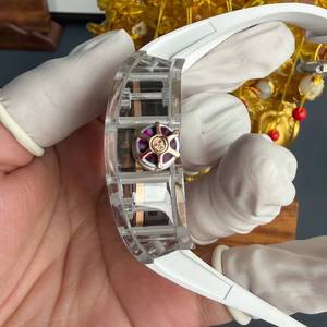 นาฬิกาข้อมือจักรกลหรูหรา รุ่น 066 ตัวเรือนคริสตัลใส ดีไซน์ Golden Finger Tourbillon สำหรับทุกเพศ สไตล์ลำลองธุรกิจ ขายดี - Product Image 4