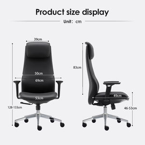 Silla de Oficina Ergonómica Moderna de Calidad, Cómoda, Giratoria, de Cuero PU, con Logotipo Personalizado, Sillas de Oficina de Lujo - Product Image 6
