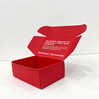 Boîtes d'expédition en papier ondulé rouge personnalisées avec logo pour produits de soin de la peau