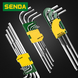 ชุดประแจหกเหลี่ยมหัวบอล 9 ชิ้น แบบยาว หัวบอลยาว ทำจากเหล็ก รูปตัว <span class=keywords><strong>L</strong></span> สีเงิน ประแจหกเหลี่ยมปลายบอล ประแจปลายกล่อง - Product Image 5