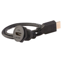 Connecteur HD LSHITECH, Câble Femelle-Mâle 4K 60Hz à Montage sur Panneau, Options 0,3-1M pour Écran LED et Vision Artificielle