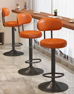 Chaises de bar réglables en <span class=keywords><strong>hauteur</strong></span> en PU durable pour bureau et chambre à coucher, tabourets de cuisine élégants rembourrés en PU pour <span class=keywords><strong>snack</strong></span>-bar - Product Image 6