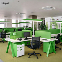 Meubles de bureau en gros Uispair Factory : Postes de travail modulaires pour 4 personnes, bureaux modernes pour espaces de travail ouverts