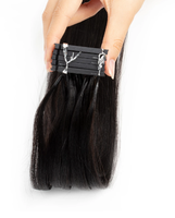 6D Grade de couleur naturelle 12A Remy Extension de cheveux soyeux style vague droite cheveux humains non traités