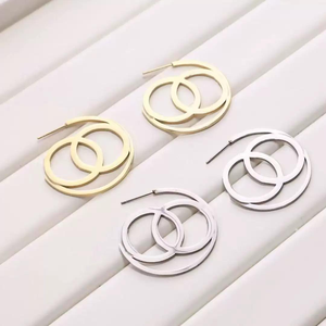 Pendientes de Diseño de Lujo en Oro de 18k para Mujer, Joyería de Moda con Forma de Lágrima - Product Image 1