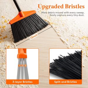 Balai télescopique en plastique de couleur personnalisée Easy Sweep avec tête de balai en PET et pelle à poussière en PP pour usage domestique 24*3.5*30cm - Product Image 5