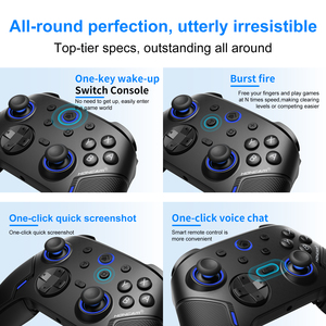 Manette de Jeu Honcam avec 2 Boutons C Arrière, Poignée en Caoutchouc, Joystick Hall, Filaire, Bluetooth, et Sans Fil 2.4G pour NS2, PC et Mobile - Product Image 5