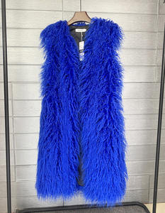 Faux mongolie fourrure de mouton femmes <span class=keywords><strong>Long</strong></span> <span class=keywords><strong>gilet</strong></span> coloré chaud fausse fourrure <span class=keywords><strong>grande</strong></span> <span class=keywords><strong>taille</strong></span> manteaux en peluche <span class=keywords><strong>femme</strong></span> veste automne hiver fourrure vêtements d'extérieur - Product Image 5