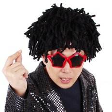 Party Story Reggage Perruque Noir Racine Foncé Rougeâtre Cheveux Indiens 8 Pouces Étiré Longueur Sans Colle Monofilament Blanchi 1 Pièce - Product Image 1