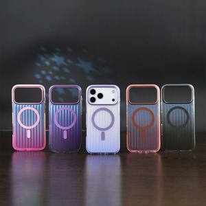 Accessori per iPhone 17 Pro Max: <span class=keywords><strong>Cover</strong></span> antiurto in TPE con gradiente corrugato in PC per iPhone 16, 15, 14, <span class=keywords><strong>13</strong></span> e <span class=keywords><strong>Samsung</strong></span> S25 - Product Image 2