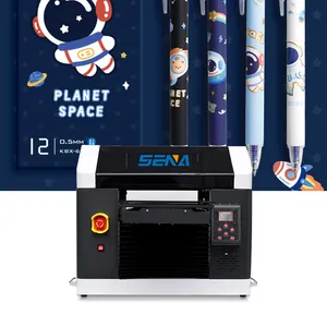 China hot sales High Quality A3 Size UV Flatbed Printer for Phone Case Pen Ball Bottle Printing 3045 smart uv flatbed printer