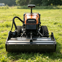Tondeuse à gazon intelligente 38HP avec GPS, robot autonome à commande RTK GNSS pour pentes raides, machine de débroussaillage pour fermes solaires