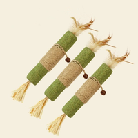 Natuurlijke Silvervine Molar Stick met Gall Fruit en Raffia Gras voor het reinigen van tanden, verveling verlichten, interactief kattenkruid speeltje