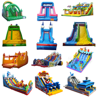 Grand toboggan gonflable en PVC pour enfants et adultes, vente en gros, jeux gonflables, terrain de jeu, piscine
