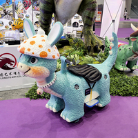 Juegos Mecánicos de Dinosaurios que Funcionan con Monedas para Niños en Centros Comerciales, con Batería