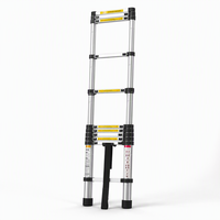 Échelles télescopiques industrielles en aluminium SURESTEP, design traditionnel EN131, capacité de charge 150 kg, 12 marches, compactes pour appartement et entrepôt