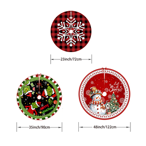 Livraison rapide décoration <span class=keywords><strong>de</strong></span> fête <span class=keywords><strong>de</strong></span> noël 28/35/48 pouces personnalisé exquis arbre bas tablier imprimé arbre <span class=keywords><strong>de</strong></span> noël jupe - Product Image 2