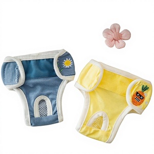 Pannolini Lavabili e Riutilizzabili per Cani in Periodo Mestruale, con Nastro in Velcro Regolabile e Rete Traspirante, 4 Colori - Product Image 1