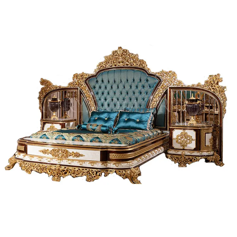 الفاخرة الساخن بيع السرير لغرفة النوم إطار الملك حجم مزدوجة أثاث خشبي سرير