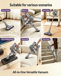 <span class=keywords><strong>Aspirateur</strong></span> sans fil puissant 160W, aspiration 12000Pa, autonomie 35 min, pour la maison, les poils d'animaux, les <span class=keywords><strong>tapis</strong></span>, la voiture - Product Image 2