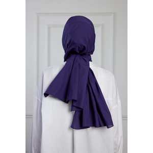 ผ้าคลุมกันแดดผ้าฝ้ายแท้ สีม่วงมะเขือยาว ผ้าพันคอผู้หญิง ผ้าฝ้าย 100% - Product Image 1