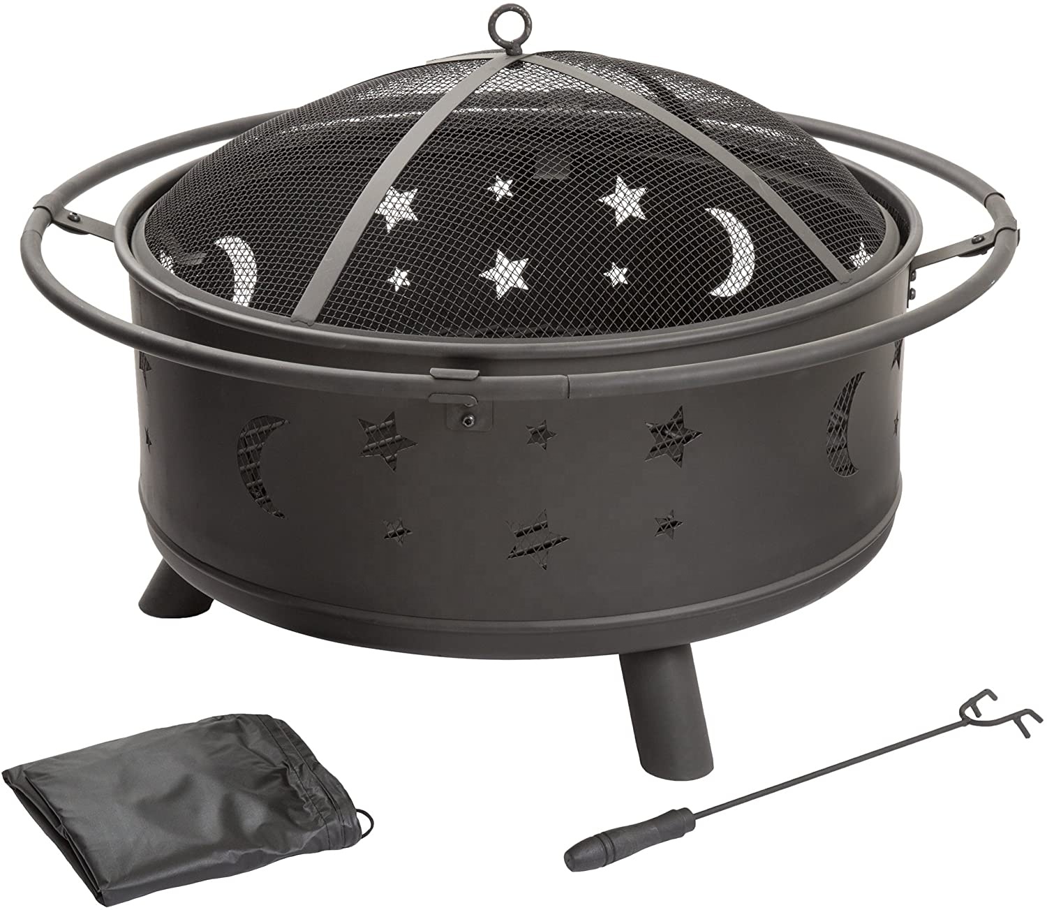 Trade assurance portable outdoor backyard/garden fire pit manufacturers with cover and grill