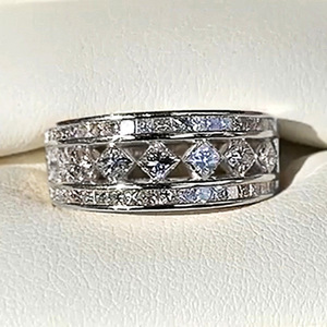 Anello per dito indice a forma di diamante geometrico in stile coreano, gioielli minimalisti da indossare ogni giorno - Product Image 2