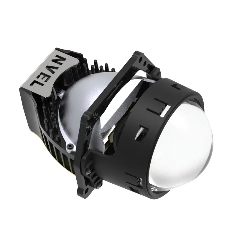 3 inç bifokal lens araba yüksek ve düşük işın farlar çift aydınlatma kupası Fan Heatsink Build-in için Hella beş parantez evrensel