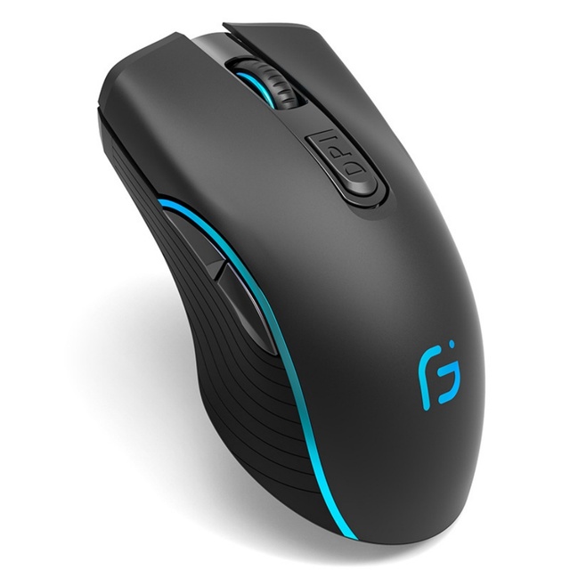 BT Compati Wireless LED Backlit Rechargeable Gaming Mouse for Laptop with Dual Mode 6 Buttons-Stock mouse