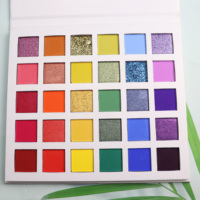 Marque privée de haute qualité Palette de fards à paupières 30 couleurs Poudre scintillante mate longue durée Tons de peau foncés Maquillage pour les yeux secs