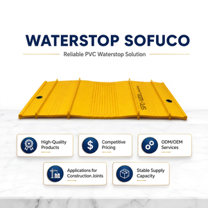 Waterstop Tipo V de Alta Calidad y Económico, Modelo V ST, SOFUCO SF-V320-ST, Forma de V, 1 Año de Garantía, Uso en Construcción, PVC Virgen - Product Image 1