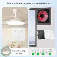 Tuya Smart WiFi ventilateur de plafond lumière interrupteur mural écran tactile PC Smart Life App minuterie à distance contrôle à rebours ventilateur interrupteur de lampe