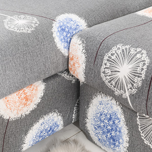Funda de sofá floral elástica antideslizante universal para sala de estar, poliéster <span class=keywords><strong>gris</strong></span>, en forma de l - Product Image 3
