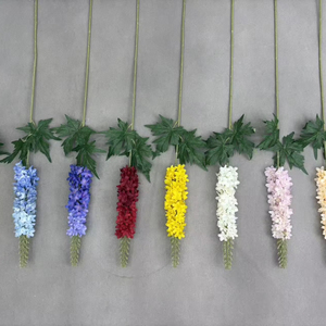 Guirlande artificielle de glycine, longue vigne fleurie suspendue, décoration décorative pour mariage et maison, accent floral violet - Product Image 1
