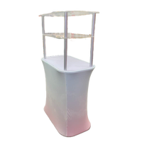 Stand d'exposition, comptoir de promotion portable, table en PP, table en plastique, comptoir de promotion publicitaire pour la vente et le marketing