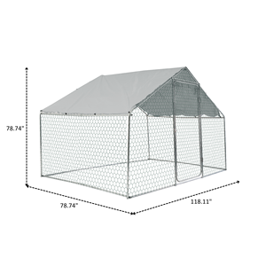 XPT033 grand poulailler extérieur en fil métallique 3W * 2L * 2H pare-soleil étanche <span class=keywords><strong>Cage</strong></span> pour animaux de compagnie - Product Image 3