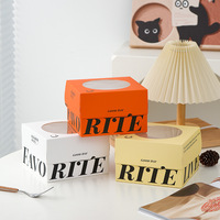 Boîte d'emballage de gâteau coupé au fromage 4 pouces 6 pouces lait jaune Ins West Point Box Boîte à dessert en carton pour la cuisson