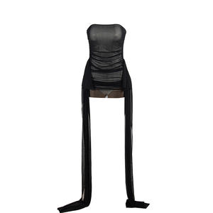 A426BS <span class=keywords><strong>2026</strong></span> Yaz Yeni Kadın Düz Renk Kolsuz Straplez Kokteyl Elbisesi Kurdeleli Kadın Seksi Dar Kesim Mini Elbise Kulüp Partisi - Product Image 2