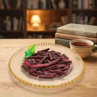 Snacks al Estilo Chino, Tiras de Camote Morado Fritas, Bajas en Grasa, de Primera Calidad, Diseño Personalizado