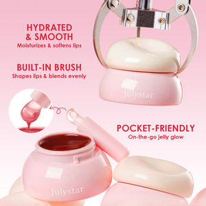 8 colores espejo hidratante de larga duración labios pouty vegano Natural alto pigmento sólido gelatina brillo labial bálsamo labial al por mayor personalizado - Product Image 4