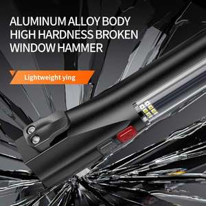 OkeFire Đèn Pin Búa An Toàn Đa Chức Năng Kèm Còi Báo Động Đèn LED Công Cụ Cứu Hộ Khẩn Cấp Công Suất Cao Có Thể Sạc Lại Lumens - Product Image 2