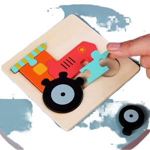 <span class=keywords><strong>Puzzle</strong></span> <span class=keywords><strong>3D</strong></span> en bois d'animaux - Jouets éducatifs DIY de dessins animés pour enfants - Product Image 4