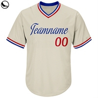 Uniformes de baseball personnalisés, imprimés par transfert thermique, respirants, sweat-shirt 100% polyester, t-shirt élégant à blocs de couleur, logo brodé
