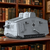 920 adet plastik Model kitleri 1/35 A7v tankı alman Ww1 tankı ordu oyuncaklar yetişkinler için askeri Model kitleri yapı taşı setleri