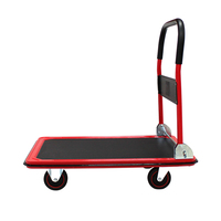 Chariot à main pliable Kingfreedom en acier, capacité 300 kg, plateforme de déplacement, roues pivotantes à 360 degrés, outils OEM
