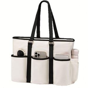 Women's <b>Large</b> Capacity Multi-Pocket Work Tote <b>Bag</b> Lightweight Shoulder Handbag for Daily Use - Product Image 2