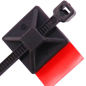 Attaches de câble extérieures protégées contre les UV noires Clips de fil auto-adhésifs solides Attaches de fil collantes <span class=keywords><strong>Guide</strong></span> de câble de base d'ancrage carré - Product Image 2
