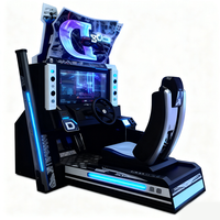 Machine d'arcade de course à monnayeur, simulateur de conduite avec volant, jeu vidéo 2 joueurs pour centre de jeux et parc d'attractions