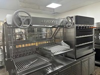 Matériel de restauration hôtelière en acier inoxydable 304, barbecue argentin au charbon de bois, style lift.